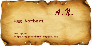 Agg Norbert névjegykártya